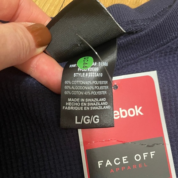 Reebok St. Louis Blues NHL Graphic Long Sleeve Waffle Knit Shirt Men's Large NWT - Picture 4 of 6